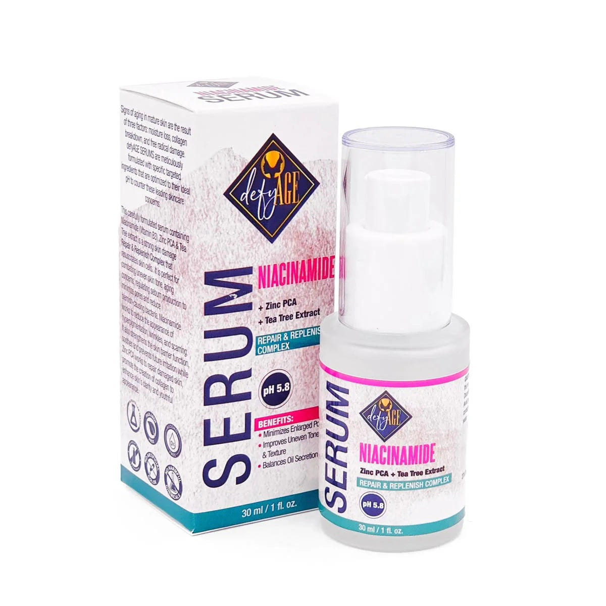 Ayrtons defyAGE Niacinamide Serum, 30ml (2 Pack)